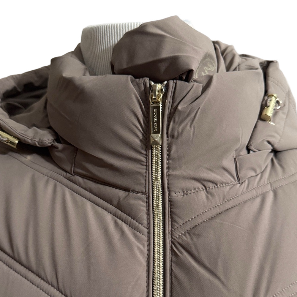 Michael Kors Quilted Puffer Jacket Taupe - Picture 4 of 8